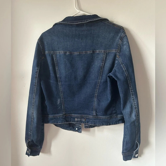 W118  by Walter Baker Dark Blue Jean Jacket - Picture 2 of 3